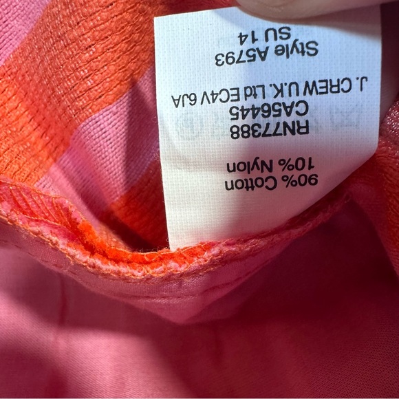J. Crew Pink and‎ Orange Striped Skirt size 6 - Picture 6 of 6
